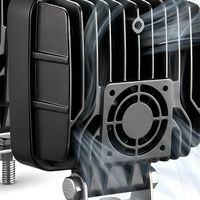 Kit de conversion de phares LED haute puissance pour AC Schnitzer X6 E71 SUV 2010- 24V, lampe auxiliaire carrée avec ventilateur de refroidissement