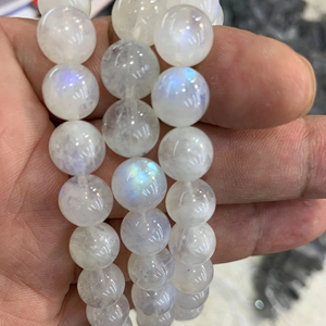 <span class=keywords><strong>Di</strong></span> alta qualità naturale branelli allentati bianco <span class=keywords><strong>blu</strong></span> <span class=keywords><strong>pietra</strong></span> <span class=keywords><strong>di</strong></span> <span class=keywords><strong>luna</strong></span> 8 millimetri bead strand foe braccialetto monili che fanno - Product Image 2