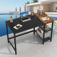 Bureau d'ordinateur à hauteur fixe avec tiroirs, table d'étude en MDF pour bureau à domicile, dortoir d'étudiant, petit mobilier de chambre