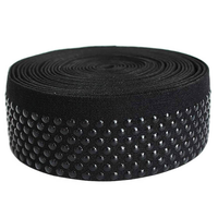Stock usine Bande élastique antidérapante à pois en silicone noir couleur chair, largeur 5 cm, haute élasticité, pour la taille des robes et les poignets