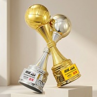 Trophée classique de championnat de basketball en résine, coupe de récompense sportive personnalisée pour les tournois de ligue et les compétitions d'équipe