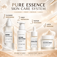 Ensemble de soins pour la peau sensible des femmes, kit apaisant et calmant pour le visage avec de la bêta-glucane d'avoine, routine hydratante, nourrissante et réparatrice