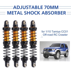 4 pièces réglable 70mm 80mm 90mm 100mm amortisseur en métal pour 1/10 <span class=keywords><strong>Tamiya</strong></span> CC01 RC chenille voiture tout-terrain - Product Image 6