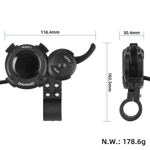 Kit de contrôleur DAMAO 36V à 60V 25A avec écran LCD pour accélérateur de trottinette électrique, ensemble carte mère 48V-60V 25A - Product Image 3