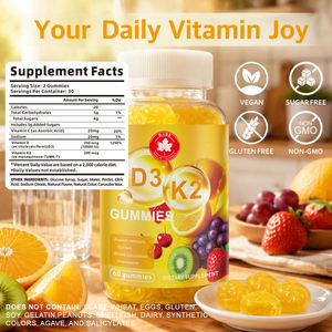 Complément Alimentaire Gommes Sans Sucre Vitamine D3 K2 pour Stimuler l'Absorption du Calcium et Soutenir la Santé des Os et des Dents pour Adultes et Personnes Âgées - Product Image 4