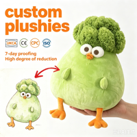 Peluche personnalisée, jouet en peluche doux, dessin animé, certifié EN71 ASTM CPC, adorable poulet en peluche, jouet en peluche OEM ODM, poupée en peluche personnalisée, coton PP