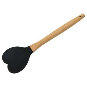 Spatule en forme de coeur avec manche en bois Spatule de cuisson antiadhésive - Product Image 5