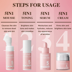 Set di Cura della Pelle 5 in 1 <span class=keywords><strong>Serie</strong></span> 4 Pezzi con Vitamina C per Schiarire, Anti-Età e Acido Ialuronico a Prezzo di Fabbrica - Product Image 3