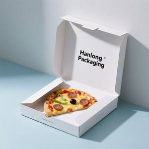 Boîte à <span class=keywords><strong>pizza</strong></span> triangulaire réutilisable de couleur blanche avec logo personnalisé, qualité alimentaire, OEM, boîtes à <span class=keywords><strong>pizza</strong></span> pour une seule part, 30x30 - Product Image 3