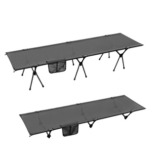 屋外折りたたみベッド 幅<span class=keywords><strong>90cm</strong></span> 拡張可能 軽量 ポータブル アルミ合金 キャンプテント キャンプベッド - Product Image 1