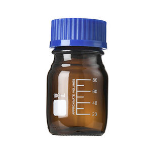 Laboratório Uso Descartáveis Vidraria Media Garrafa Boro3.3 com Plástico Azul Parafuso Tampa Reagente Garrafa - Product Image 3