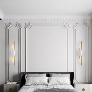 Décoration intérieure, <span class=keywords><strong>applique</strong></span> <span class=keywords><strong>murale</strong></span> LED moderne de luxe, <span class=keywords><strong>applique</strong></span> <span class=keywords><strong>murale</strong></span> en marbre avec abat-jour doré/blanc, 2700K blanc chaud, à intensité variable, pour salon - Product Image 4