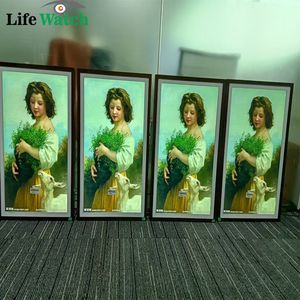 Nhà máy trực tiếp 22-inch Android Windows OS Full HD khung gỗ nghệ thuật sơn trong nhà <span class=keywords><strong>LCD</strong></span> quảng cáo kỹ thuật số biển Màn hình hiển thị - Product Image 3