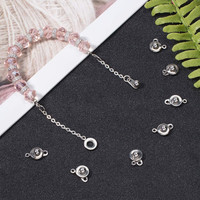 Vente en gros de fermoirs à bouton-pression en acier inoxydable RTX 304, attaches boule et rotule pour colliers, bracelets, fabrication de bijoux DIY et pierres précieuses