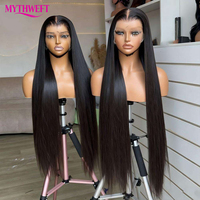 Perruque en cheveux vietnamiens bruts avec dentelle HD, perruques de cheveux humains vietnamiens bruts 13x6 lisses, perruques frontales sans colle avec dentelle HD transparente complète