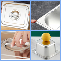 Personnalisation directe d'usine Gastronorm récipient alimentaire Pan Commercial réfrigérateur plateau chauffe-plat Gn Pan