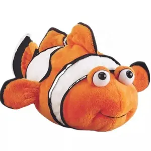Selling new designs lovely funny custom goldfish plush toy promotion gift clown fish ocean stuffed animal