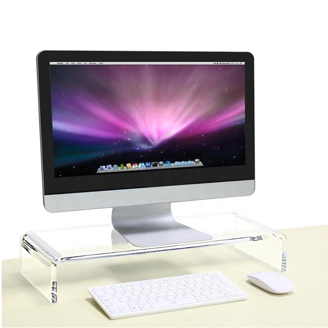 Custom Acrylic Laptop Stand Clear Acrylic Computer Stand Modern Acrylic Monitor Stand