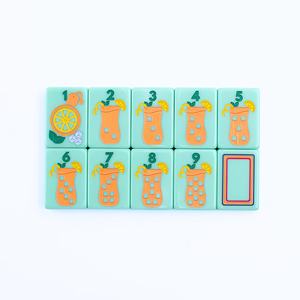 Juego <span class=keywords><strong>de</strong></span> Mahjong Americano <span class=keywords><strong>de</strong></span> Lujo Estilo Suroeste, 160 Fichas, Silla Mecedora, Verde Menta, Acrílico Grabado Derby, Regalo <span class=keywords><strong>de</strong></span> Mahjong - Product Image 4