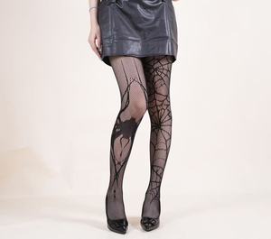Medias de Rejilla Góticas de Alta Calidad con Diseño de Telaraña, Pantimedias de Malla Negra de Lujo con Patrón de Araña Estilo Punk para Mujer, Ideales para Fiestas - Product Image 2