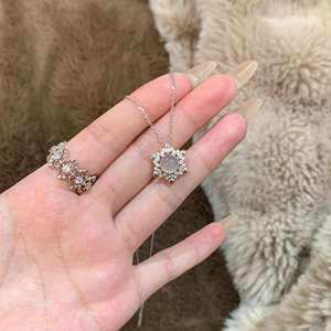 Collar de Perlas Barolo con Estrella de Diamante Rosa Hada y Cadena de Plata de Ley S925, Estilo Palacio Retro para Mujer - Product Image 5