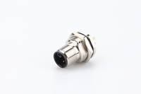 Connecteur M12 circulaire à code K, étanche, montage sur panneau frontal, cloison étanche, code A B C D, 3p 4p 5p 8p 12p 17p, conversion IP67 IP68