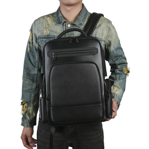 Men's <b>Backpack</b> <b>Large</b> Capacity 36-55L Solar Charging Business Travel Solid Color Soft Handle Interior Zipper Pocket - Product Image 1