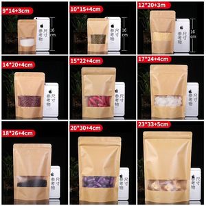 Biodegradable Recyclable Brown Kraft Paper <b>Stand</b> up Pouch Ziplock <b>Coffee</b> Tea Food Packaging Custom Sizes Bolsas Doypack - Product Image 4