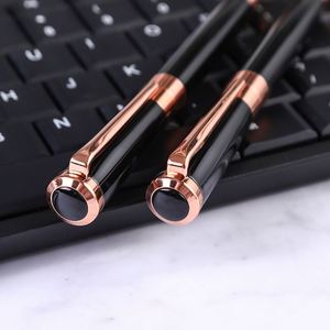 Luxury Rose Gold <b>Ballpoint</b> <b>Pen</b>, Black Metal Retractable Ball <b>Pen</b>, Custom Logo Engraved Executive <b>Pen</b> for Office, Business, Gift - Product Image 5