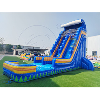 Vente Flash : Toboggan Aquatique Gonflable Tropical de 8,8 m pour Jardin, Qualité Commerciale, en PVC, Idéal pour Locations de Fêtes, Toboggans Aquatiques Gonflables pour Adultes