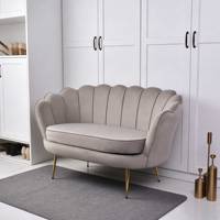 CARLFORD Fauteuil d'appoint de luxe en tissu, design nordique moderne, confortable et élégant, pour salon et hôtel
