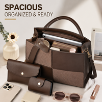 Sac à bandoulière polyvalent grande capacité avec design color-block esthétique, sac à main élégant mère-fille
