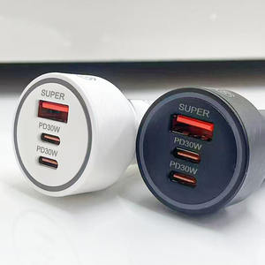 90W <span class=keywords><strong>3</strong></span>-Port USB Schnell-Autoladegerät, QC3.0 PD30W Typ-C Auto-Netzteil, Geeignet für Mobiltelefone und Fahrzeuggeräte - Product Image 2