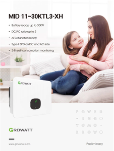 Onduleur solaire hybride Growatt sur réseau <span class=keywords><strong>MID</strong></span> 11~30KTL3-XH Triphasé 11-30Kw Système domestique Onde sinusoïdale pure 98% d'efficacité - Product Image 3