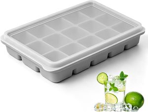 Moule à glaçons 18 compartiments avec couvercle amovible, empilable, gain de place, sans BPA, qualité alimentaire, prix usine, logo personnalisé - Product Image 1