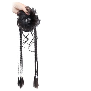 Bun Hair Tie Braided <b>Boxer</b> Braid High Temperature Wire Realistic Flower Bun Hairstyle For Miss Any Face Shape - Product Image 5