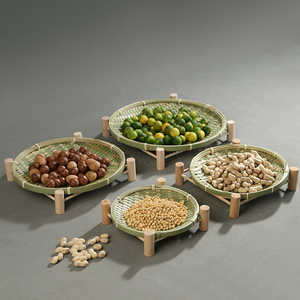 Panier de rangement en bambou tissé à la main, corbeille de fruits créative - Product Image 6