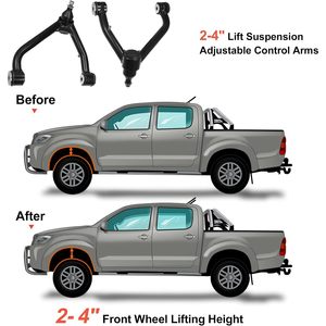 Vypart Nouveaux bras de suspension avant supérieurs 2-4 pouces en acier noir et polyuréthane pour Chevy Silverado 1500 Yukon GMC Sierra 1500 Garantie 12 mois - Product Image 4
