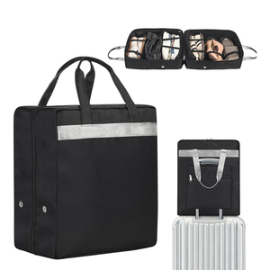 Sacs de rangement pour chaussures, organisateur de voyage avec poignée pour femmes et hommes, capacité de 6 paires de chaussures, emballage portable avec fermeture éclair, grand format pour bagages - Product Image 1