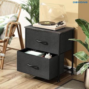 Muestra Gratis: Mesita de Noche Pequeña con 2 Cajones para Dormitorio - Product Image 3