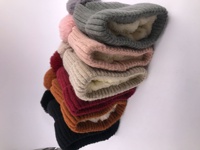 Bonnet en fourrure d'hiver de qualité supérieure pour enfants, petite fille garçon, casquette en tricot avec logo personnalisé, chapeau à pompon en raton laveur