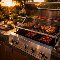 Cendrier en métal émaillé noir avec poignée en plastique pour barbecue au charbon de bois, cuisson en extérieur