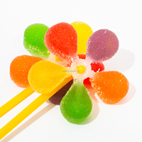 Usine OEM Vente Chaude Sucreries Molles Sucettes Bonbons Jouets et Snacks pour Enfants en Forme de Moulin à Vent 3D Emballés Individuellement