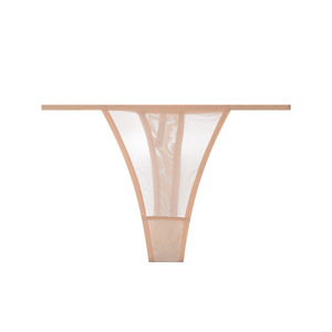 Tangas de malla sexys para mujer al por mayor, bragas transparentes de tiro bajo con tirantes finos, lencería transpirable de talla grande para mujer - Product Image 1