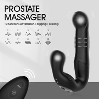 Hochwertiger 10-stufiger Vibrations-Silikon-Analplug, Prostatamassagegerät, Premium-Vibrations-Analtoy für sexuelles Vergnügen