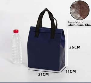 Sac isotherme jetable non tissé avec poignée pour fruits de mer, gâteaux, déjeuner, pizza, steak, et autres plats à emporter - Product Image 5