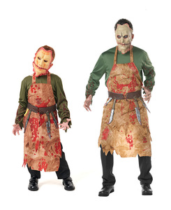Delantal de Carnicero Sangriento de Terror con Capucha, <span class=keywords><strong>Disfraz</strong></span> de Halloween, Cosplay, Carnicero <span class=keywords><strong>Zombi</strong></span> Sangriento, Disfraces para <span class=keywords><strong>Hombre</strong></span> - Product Image 1