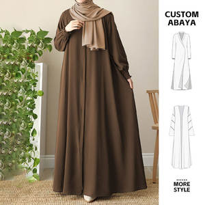 Robe décontractée islamique Aschulman, robe musulmane pour femmes, abaya, Frauen Muslimisches Kleid - Product Image 1