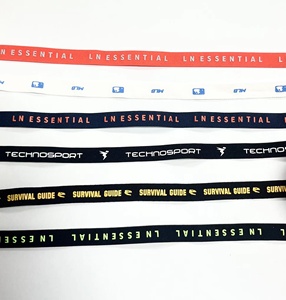 Cinta de cincha deportiva de 1cm impresa personalizada de fábrica, <span class=keywords><strong>camiseta</strong></span> de poliéster personalizada, correa de borde de cuello trasero, cincha de <span class=keywords><strong>escote</strong></span> - Product Image 2