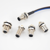 Offres Spéciales M5 connecteurs circulaires mâle femelle connecteur de dispositif 3-4 broches montage avant arrière prise fixée avec câble